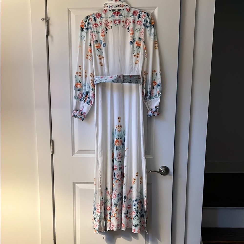 Floral Long Sleeve Dress with Belt - Picture 4 of 4